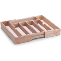 neuetischkultur Besteckkasten ausziehbar Gummibaum/Melamin beige