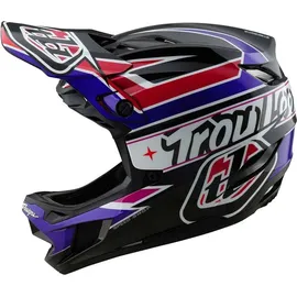 Troy Lee Designs D4 Polyacrylite MIPS Helm, Linear, black, XL | 60-61cm