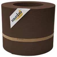 zaunzu® Sichtschutzstreifen Rille PP 26 x 19 x 0,1 cm Braun Metall 1 St.