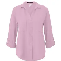 QS Langarmbluse mit Turn-up Rosa 38
