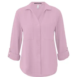 QS Langarmbluse mit Turn-up Rosa 38