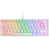 MARSGAMING MK60WBRES Gaming MK60 Mechanische Tastatur FRGB, Antighosting, Switch Mechanischer Braun, Spanisch Sprache, Weiß