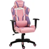 Vinsetto Gamingstuhl ergonomisch rosa, violett 69 x 56 x (116-125,5) cm