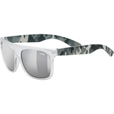 Uvex sportstyle 511 - Sonnenbrille für Kinder - verspiegelt - inkl. Kopfband - white transparent/silver - one size