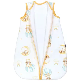 TupTam Baby Schlafsack 2.5 TOG – Warmer Winter Schlafsack Baby, OEKO-TEX, Ärmellos, Wattiert" Gr. 56, weiß (balon, bär, mond), Schlafsäcke, L: 62cm, Obermaterial: 100% Baumwolle, Farbe: Balon/Bär/Mond, Größe: 56-62 - 56-62