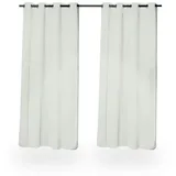 Relaxdays Vorhänge, 2er Set, grau