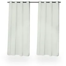 Relaxdays Vorhänge, 2er Set, grau