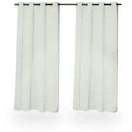 Relaxdays Vorhänge, 2er Set, grau