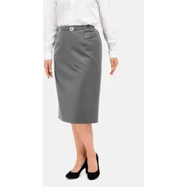 GOLDNER Bleistiftrock Damen Meliert Silber 19
