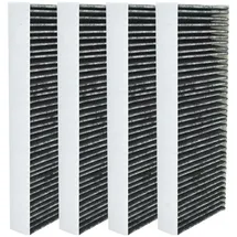Allspares Aktivkohlefilter-Set 2 Stück 338x123x42 mm Silber/Schwarz