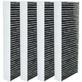 Allspares Aktivkohlefilter-Set 2 Stück 338x123x42 mm Silber/Schwarz