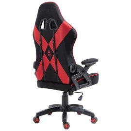 kraken chairs Gaming Stuhl Stoff, Bürostuhl Gaming Sessel, Höhenverstellbar Drehstuhl, Ergonomischer Gamer Stuhl Verstellbare Armlehne Lendenkissen Schwarz/Rot