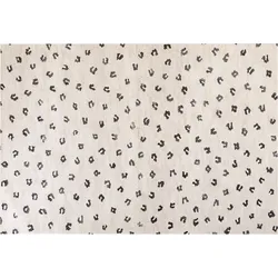 Teppich Baumwolle hellbeige Tiermotiv 160 x 230 cm AFIS