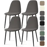 Stuhlhussen 4 Stück Stretch Stuhlhussen für Esszimmerstühle Universal Spandex Hussen für Stühle Abnehmbare Waschbar Stuhlbezüge Stuhl Hussen für Küchenstühle Hotel Bankett (Grau, 4 Stück)-KC