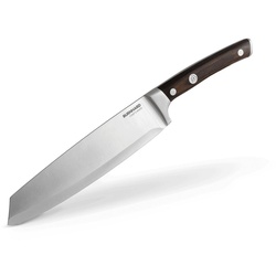BURNHARD Steakmesser Küchenmesser inkl. Messerscheide aus Leder, Küchenmesser braun
