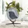 Outsunny Hängesessel oval Grau 1-Sitzer mit Gestell 