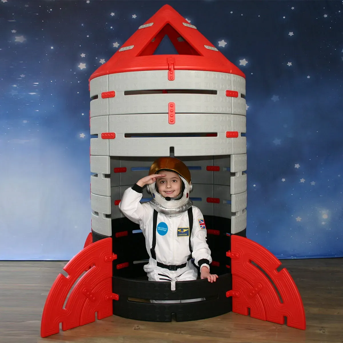 Konstruktionsspielzeug Raumschiff-Bausatz 85 Teile HDPE für Kinder 2-6 Jahre - Educational Advantage - wetterfest, fördert Kreativität