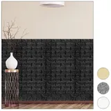 Relaxdays Wandpaneele Relaxdays Schwarz 10 St. 78 x 70 cm