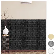 Relaxdays Wandpaneele Relaxdays Schwarz 10 St. 78 x 70 cm