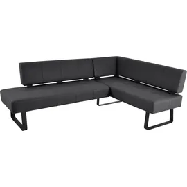 K+W Komfort & Wohnen Eckbank K+W KOMFORT & WOHNEN "Spider II", schwarz (schwarz 81, schwarz), B:195cm H:88cm T:165cm, Sitzbänke, Eckbank, Sitzsteppung, bequem durch Sandwichbauweise, 2 Stellmaße