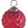 Beliani Weihnachtskugel 6er Set Glas rot