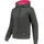 Rusty Stitches Wendy Damen Motorrad Zip Hoodie, Grau/Pink 40