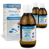 NORSAN Premium Omega 3 Arktis Dorschöl hochdosiert 3x 200 ml / 2.000mg Omega 3 pro Portion mit Zitronengeschmack/Omega 3 Öl mit EPA & DHA/Omega 3 Premium Öl mit 800 IE Vitamin D3