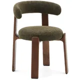 Kave Home 2er Set Kave Home Stuhl Granite Stoff Grün