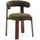 Kave Home 2er Set Kave Home Stuhl Granite Stoff Grün