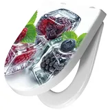 Primedeco WC-Sitz mit Absenkautomatik Motiv Eiswürfel Beerenmix (1-St), Absenkautomatik, Soft-Close grün