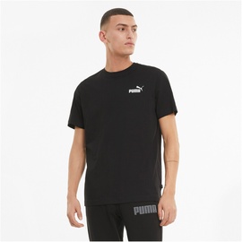 Puma Herren T-Shirt ESS S Logo Tee, Black, L