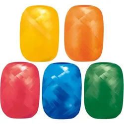 5 Rollen bunte Geschenkbänder Schleifenband Kräuselband