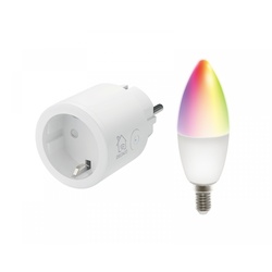 Deltaco Smart Home Smart Plug WiFi + RGB LED Light E14 WiFI 5W