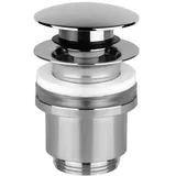 GESSI Ablaufventil Stop&Go 1 1/4 für Becken mit Überlauf, Schaftventil min. 25mm/max.45mm, 1408, 01408031, Farbe: Chrom