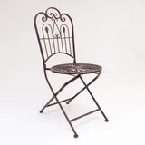 Dekoleidenschaft Metall Klappstuhl Provence, im Antik Design, Balkonstuhl,