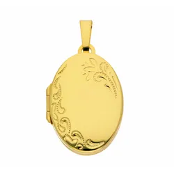 Ketten-Anhänger ADELIA ́S "Damen Goldschmuck 333 Gold Medaillon Anhänger", gold, Schmuckanhänger, Damen, Gelbgold 333, 333 Gold Goldschmuck für Damen