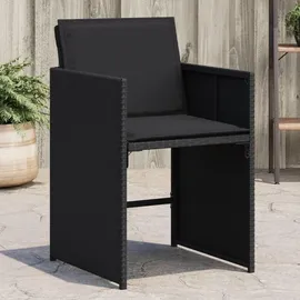 vidaXL Gartenstuhl 53,8 x 69,1 x 28,8 cm schwarz 4 St.
