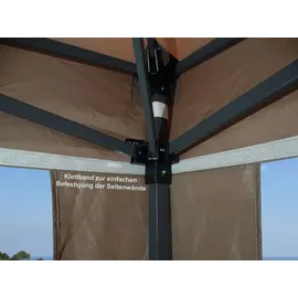 Quick Star Faltpavillon 2,5 x 2,5 m 4 Stück Braunbeige
