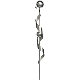 Harms Import Edelstahl Gartenstecker Spiralen Design 140 cm Weiß