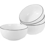 CreaTable Allround Black Line Buddha Bowl 4-tlg. Weiß