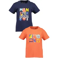 blue seven T-Shirt BLUE SEVEN, Jungen, Gr. 110, multipack 1, Single Jersey, Obermaterial: 100% Baumwolle, bedruckt, unifarben, Basic normal, Rundhals, Shirts T-Shirt, unifarben und bedruckt, mit Druckapplikationen, aus reiner Baumwolle