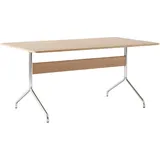&Tradition Pavilion AV18 Tisch, 160 x 90 cm, chrom / eiche klar lackiert