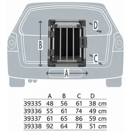 Trixie Transportbox Aluminium S 48x61x56cm graphit