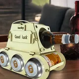 KunpengZen Bierträger Holz – Lustige Geschenke für Bierliebhaber, Flaschenträger Holz, Geburtstagsgeschenke für Männer und Jungen, Bier Geschenke mit Humor