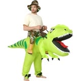 FXICH aufblasbares Dinosaurierkostüm für Erwachsene,aufblasbares Dinosaurierkostüm für Halloween,aufblasbares Kostüm für Fancy Dress,Rollenspiel,Party,Weihnachtskostüme,für 150-190cm