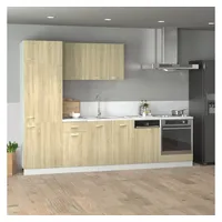 VidaXL 7-tlg. Küchenschrank-Set Sonoma-Eiche Holzwerkstoff