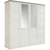 hom'in Drehtürenschrank CAMRON 205 x 209 x 60 cm Grau/Weiß