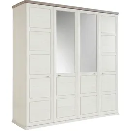 hom'in Drehtürenschrank CAMRON 205 x 209 x 60 cm Grau/Weiß