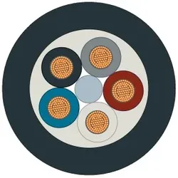 Siemens 6XV18012C Control Cable, 5-adrig, Energieleitung, Litze 5x AWG24, Meterware - 20 Meter
