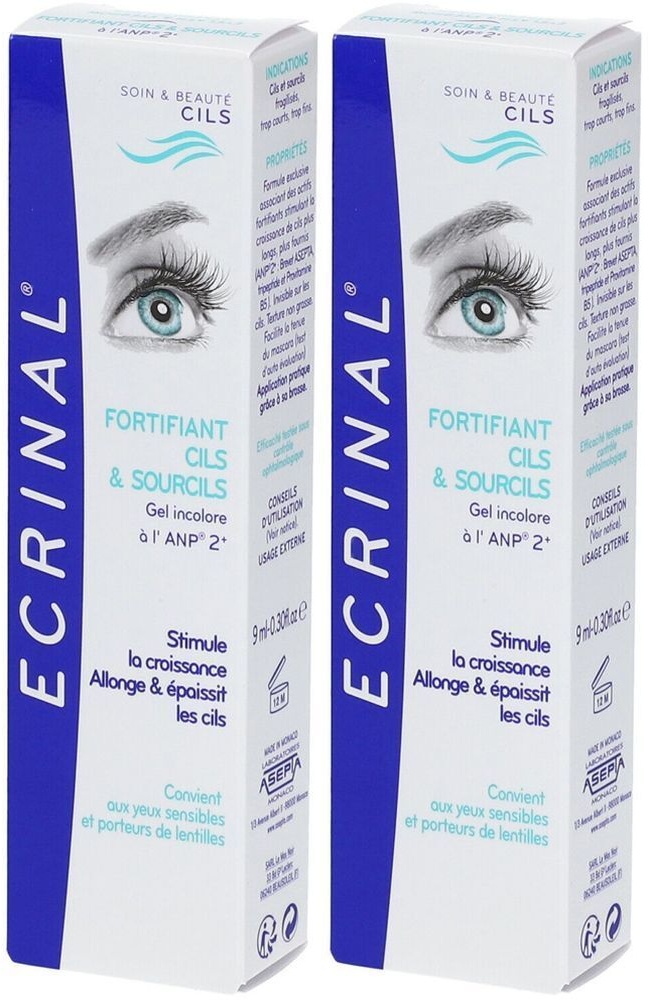 Asepta Ecrinal® Fortifiant cils & sourcils 2x9 ml gel(s)